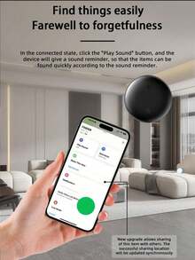 GPS Tracker For Car, Item Locator Tracker, Apple AirTag Compatible, GPS Tracker, Apple AirTag, AirTag Keychain, Pet Cat GPS Collar, GPS Locator, Global GPS Tracker Compatible With "Apple Find My" Platform, One-Click Finding, Remote Precise Tracking, Long-Lasting Battery Life, Suitable For Elderly, Pets, Cars, Keys, Bags And Other Anti-Loss Reminder Tracking And Locating