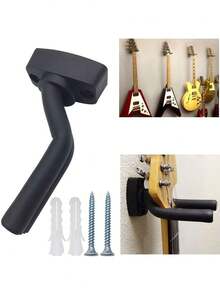 1pc Guitar Wall Mount Holder With Adjustable Soft Hook Universal Type Guitars Ukulele Bass Erhu Hanger - Black - View 6