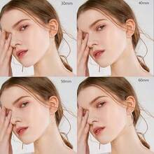 1 par de pendientes de aro grandes y versátiles, juego de pendientes grandes y redondos de moda, adecuados para regalos, accesorios diarios, versátiles