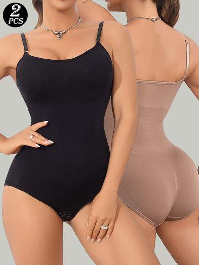 2 piezas Shapewear body de mujer para aplanar el vientre, moldear el Body y levantar el trasero. Corsé de control de abdomen y entrenador de cintura