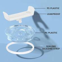 40 盎司可重复使用的玻璃杯盖，适用于可重复使用的玻璃杯盖，防溢防溅玻璃杯盖，适用于杯子和旅行者，返校用品 - 彩色 - 查看 10