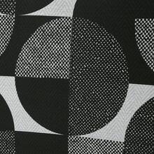 غطاء لوحة الرأس من الحرير الحليبي المطاطي قطعة واحدة، تصميم ملفوف بالكامل، نمط هندسي بسيط، قماش بوليستر ناعم، واقي أثاث غرفة نوم عصري، يناسب أسرة توين وكاملة الحجم - أبيض وأسود - مشاهدة 4