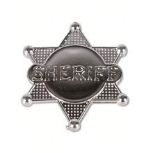 Placa para disfraz sheriff - Plateado - Ver 1