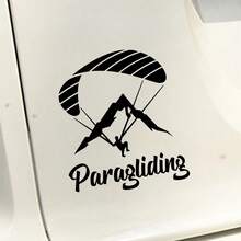 1pc Personalized Skydiving Adventure Mountain Peak Car Sticker, Suitable For Car Body, Laptop, Motorcycle
