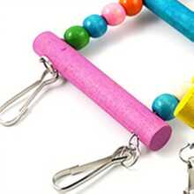 15pcs Colorful Parrot Birds Toys Playset - Wooden Swing, Chew Toys, Hanging Bells, Hammock & Climbing Ladder - Ideal For Small Birds Like Parakeets, Cockatiels, Conures, Finches, Budgies, Macaws - Perfect Gift For Bird Enthusiasts, Bird Accessories - 15件鳥玩具 - 查看 9