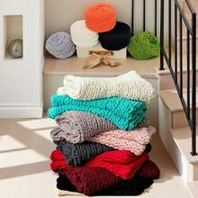 1卷=80克/2.82盎司/冰条纹纱线/单股针织纱线/柔软蓬松/舒适保暖/纯色/手工编织/易于制作/耐用/钩编/简约/圣诞礼物/DIY毯子、地毯、枕头、宠物床、围巾、帽子、地垫、沙发垫、鞋子 - 彩色 - 查看 8
