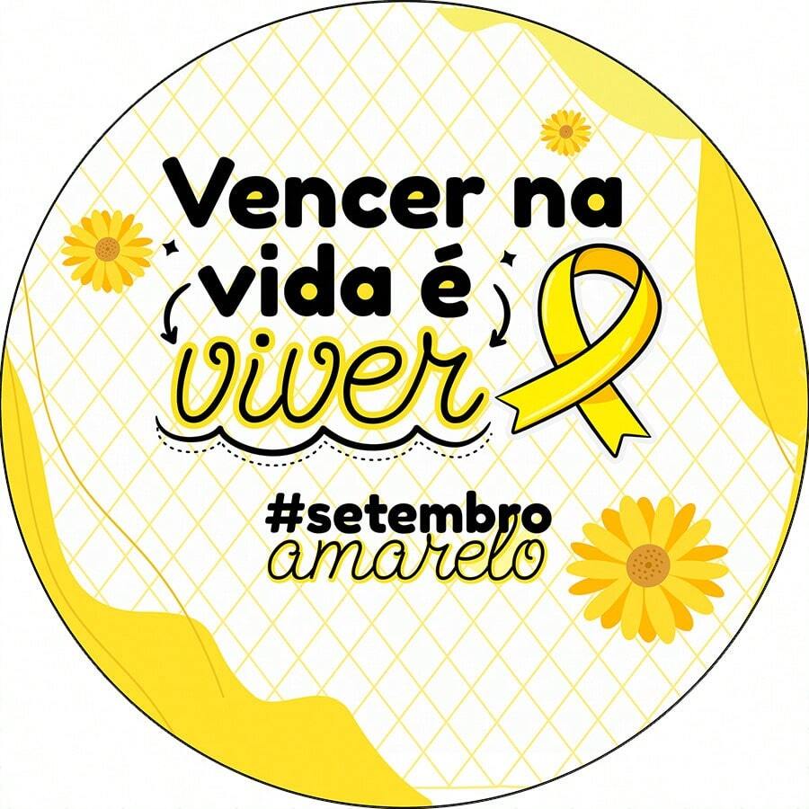 Felicita Round Panel Sublimated Fabric 3D Awareness Months 1.50cm - 黃色九月 RD-7428 - 查看 1