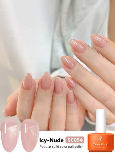 Tonitu G 7ml 果冻凝胶指甲油 - 裸粉色、玫瑰紫色、红色、灰色、勃艮第棕色，可浸泡，UV/LED 固化，半透明薄荷绿色乳白色半永久性凝胶指甲油，适用于家庭美甲沙龙和美甲艺术，是送给女士的礼物