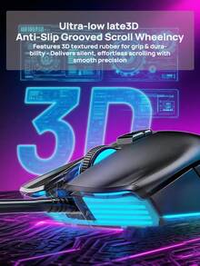 Acer Chuột chơi game có dây OMW210, Độ trễ cực thấp, Thiết kế công thái học, Lập trình macro, Cánh bên chống mồ hôi, Thiết lập chơi game cạnh tranh bền bỉ, Văn phòng & Chơi game - trắng - Xem 2