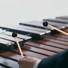 2 件装木柄橡胶槌 - 鼓槌打击乐器零件 - 圆头槌，奥尔夫打击乐器槌，适合初学者和从业者，用途广泛，适用于乐器配件、音乐家礼物、节奏乐器、表演、乐队、户外活动、派对、露营、新年、生日礼物、节日礼物 - 彩色 - 查看 4