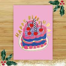 2D phẳng, 1 tấm thiệp chúc mừng sinh nhật kèm bánh và nến, bao gồm phong bì màu hồng - Thiệp chúc mừng phẳng 2D dành cho gia đình và bạn bè, hoàn hảo cho sinh nhật, lễ kỷ niệm và quà tặng, trang trí tiệc sinh nhật, thiệp kỷ niệm, kiểu chữ vui tươi, minh họa nhiều màu sắc, phẳng 2D - lý tưởng cho bất kỳ ai (kèm phong bì + thiệp chúc mừng)" (11cm x 16cm) Thẻ quà tặng Giáng sinh" Một món quà phù hợp cho tất cả mọi người Một tấm thiệp phù hợp để tặng cho đồng nghiệp - nhiều màu - Xem 9