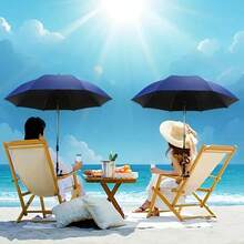 Beach Umbrella, 360 ° Chair Umbrella With Clamp, UPF50+ Umbrella For Chair, Sunshade For Beach, Sand, Patio, Yard (Not Includ Chair) - Multicolor - View 6