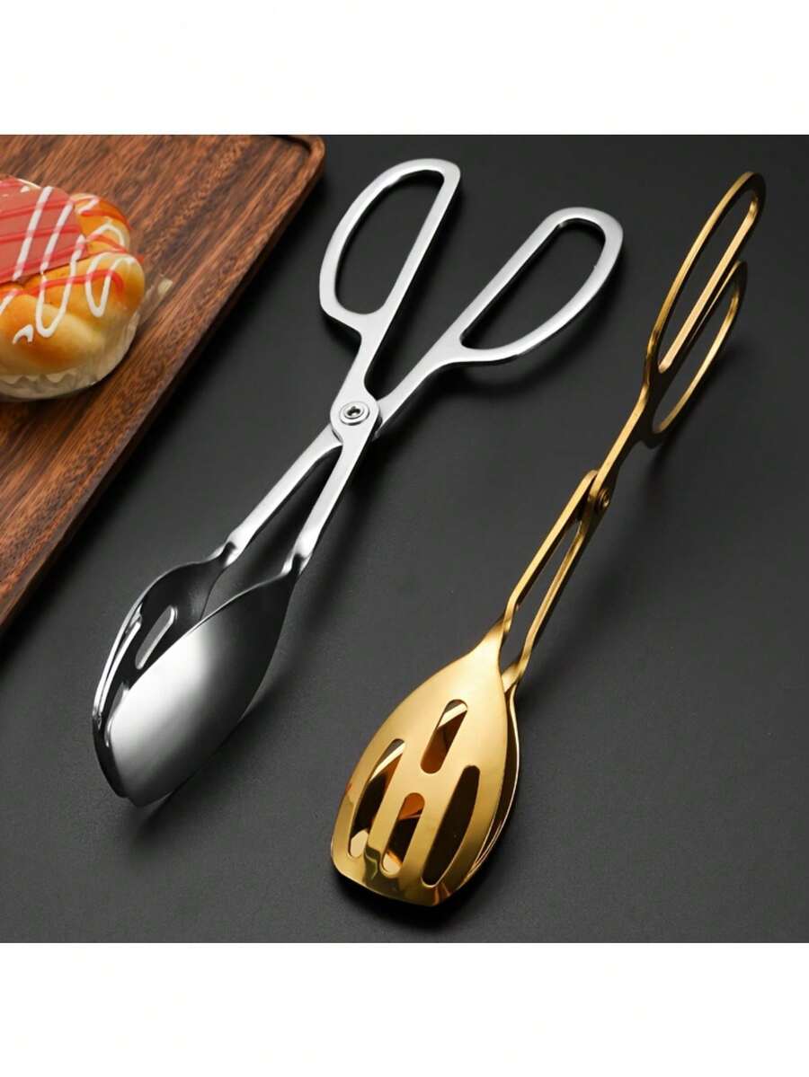 1 szt. 10-calowe szczypce do sałatek ze stali nierdzewnej, szczypce do grilla, szczypce do bufetu samoobsługowego, przybory cateringowe na wesela i imprezy