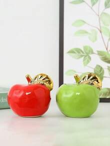 1 pièce Décoration de pomme en céramique pour Noël, décoration de bureau et de salon pour la maison. Artisanat parfait pour la vitrine de magasin et cadeau de Noël surprenant