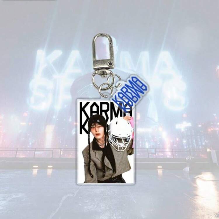 1 pièce Porte-clés collector en acrylique du groupe d'idoles K-Pop KARMA - Cadeau d'anniversaire, cadeau de fête, cadeau parfait, marchandise - Multicolore - Voir 5
