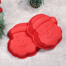 硅胶蛋糕模具，适用于圣诞节、圣诞老人形状的蛋糕饼干和圣诞布丁 - 彩色 - 查看 6