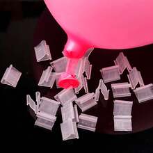 100个装白色乳胶气球夹密封夹气球配件气球密封扎带派对用品 - 彩色 - 查看 5