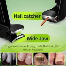 1 pièce Coupe-ongles professionnel pour ongles incarnés et épais des personnes âgées - Coupe-ongles de podologue robuste, avec poignée ergonomique en acier inoxydable, lame incurvée aiguisée