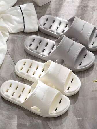 1 双舒适防滑室内拖鞋，男女透气镂空浴室拖鞋，夏季情侣凉鞋