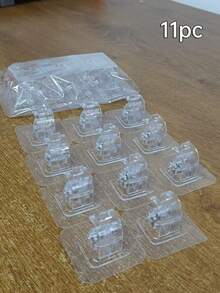 8 piezas Barras de cortina sin perforación, soportes de barra de cortina sin taladro, soportes adhesivos para barra de cortina, ganchos ajustables para barras de cortina sin clavos, colgadores de cortina para baño, cocina y hotel