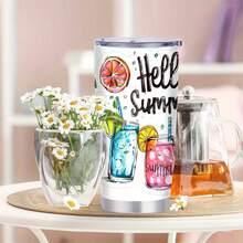 1pc 20 Oz Stainless Cup, 20 Oz Mug, Your Perfect Companion For Every Adventure, Mugs, Useful For Professionals Working Remotely, Vibrancy In The Verand