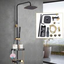 YUNRUX Shower Head In Bathroom Retro Nostalgia Shower Faucet Shower Set Rain Shower Hand Shower Shower System Antique! - White - View 1