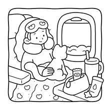 （90页/217克）女孩空间：第二卷 成人及青少年涂色书，展现温馨时刻和日常快乐，帮助您放松身心，缓解压力（可爱易涂色） - 彩色 - 查看 7