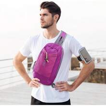 - Bolso bandolera con bloqueo RFID, ligera, bandolera para viajes, deportes, correr - 04 - Ver 7