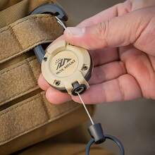 1/2 piezas Clip fácilmente desmontable para pesca al aire libre, pinza retráctil, alambre de acero, llavero multifuncional con gancho extensible, accesorios para mochila de camping, cordón retráctil anti-pérdida y soporte para tarjeta de identificación. Cordón de tracción portátil y ajustable.