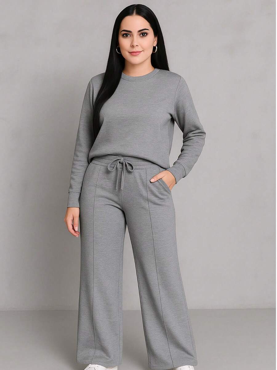 Women Two-Piece Outfits - Grey - View 1