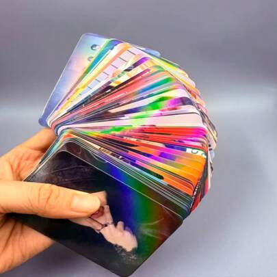 60张ATE/EZATINY LOMO照片卡套装，双面全息收藏卡，带防刮涂层，K-POP粉丝用品，可用于剪贴簿装饰、房间墙面拼贴，是送给粉丝的完美礼物