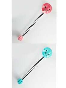 1 pieza Bola con ventosa de color rosa, verde y azul para mascotas perros, juguete de mordedura resistente, limpieza de dientes y reducción de aburrimiento para entrenamiento en solitario