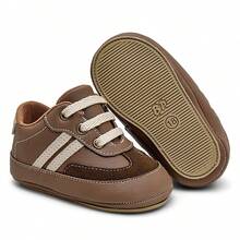 Baby Boy And Girl Lace-Up Sneakers Comfort And Style - Sizes 14 To 20 - 駝色 - 查看 4