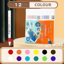 2/12/24 Colores Marcadores de Pintura Acrílica, Bolígrafos para Manualidades y Dibujo de Arte DIY, Marcadores de Pintura a Base de Agua para Pintura y Creación DIY, Aptos para la Mayoría de Superficies Incluyendo Piedra, Vidrio, Huevos de Pascua, Madera, Cerámica y Tela, Inodoros y Lavables, Multicolores, Suministros para Fiestas de Halloween y Navidad