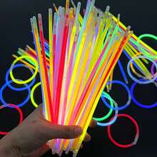 Glow Sticks Bulk, Party Supplies Glow In The Dark Sticks With Connectors, Perfect For Birthdays, Weddings, Parties, Halloween, Christmas Festival- Glow In The Dark Party Supplies - Nhiều màu 100 - Xem 5
