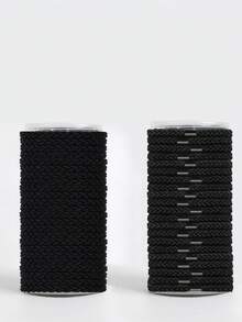 1 件/3 件/5 件/10 件/20 件时尚简约风格黑色发带，男女发饰，柔软编织弹性马尾辫夹，发带发圈，橡皮筋，发髻和马尾辫夹，耐用防滑