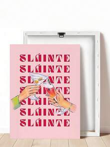 1pc Vintage Cosmopolitan Poster Pastel Martini Cocktail Canvas Wall Art Pink Boots High Heels Book Cover Painting, Irish Cheers Bar Cart Poster Irish Saying Expats Cocktail Orange Canvas Wall Art Happy Hour Drink Wall Posters, Bedroom Decor, Living Room Decor, Office Decor, Dining Room Wall Decoration, Kitchen Decor, Study Room,