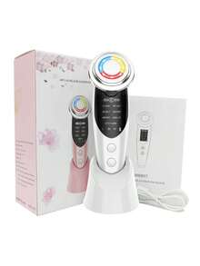 650mAh LED显示屏 USB充电式面部按摩器，美容仪，家用冷热护肤仪，节日和周年纪念日送给女性的完美礼物 - 白色 - 查看 11