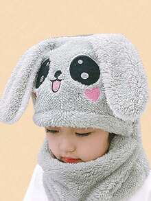 3/1 件帽子手套套装，防风防寒加厚保暖熊猫形毛绒帽子和针织手套。 - 彩色 - 查看 27