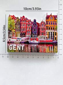 1 pieza Imán de nevera con diseño de Francia, Bélgica y Luxemburgo, recuerdo de viaje y decoración del hogar