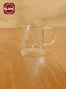 1pc Glass Coffee Pot, Pour Over Coffee Pot, Hand Brew Transparent Sharing Pot Coffee Maker, Household Large Capacity Tea Pot Water Kettle, Coffee Accessories - Square Cup - View 3