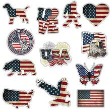 American USA Flag 4th Of July Accessories Decoration Fridge Magnet(12 Pack)Vintage Merch Party Supplies Gifts Cruise Door Room Decor Locker  Bumper Cabinets Sticker Decal Reusable Vinyl - 美國國旗 - 查看 1