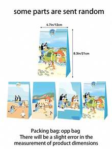 Bluey إمدادات حفلة بموضوع بلوي - هالوين، ، عيد الميلاد والأعياد، أكياس ورقية بشكل كلب، أكياس حلوى، أكياس تسوق، أكياس هدايا عيد الميلاد، أكياس تعبئة الشاي الأزرق، القهوة والمشروبات، أكياس هدايا الحفلات، أكياس تذكارية للحفلات