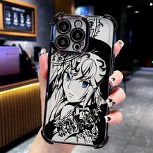 Funda de Teléfono Game Girl Fate Arthur para 16 16e 15 14 13 12 11 Pro X XR XSMAX 8 Plus, Cubierta Trasera Transparente a Prueba de Golpes - Colores mixtos - Ver 2