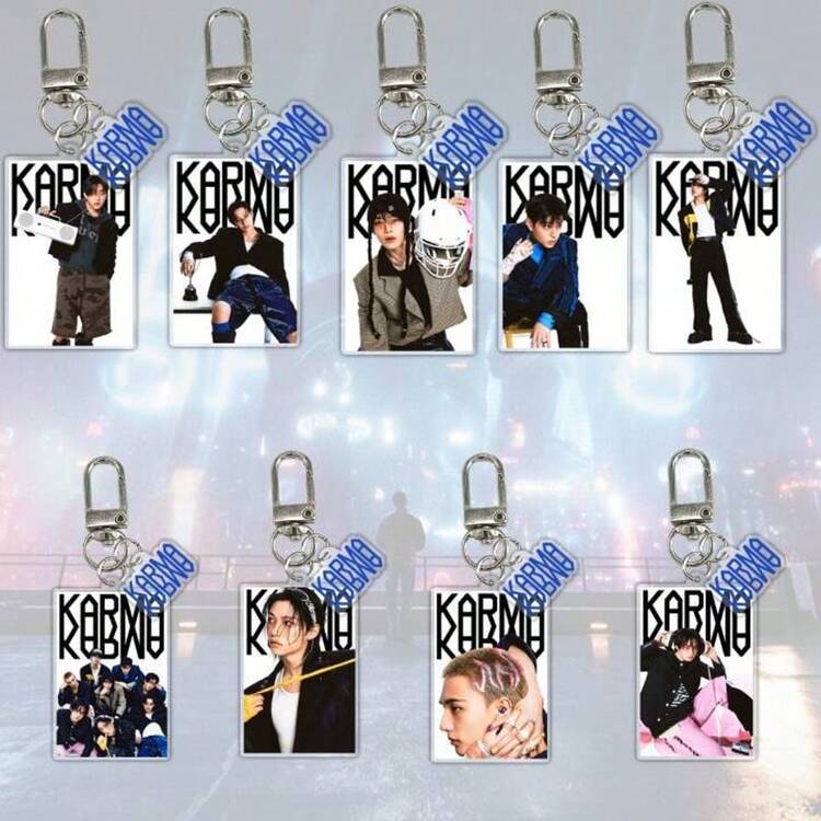 1 pièce Porte-clés collector en acrylique du groupe d'idoles K-Pop KARMA - Cadeau d'anniversaire, cadeau de fête, cadeau parfait, marchandise - Multicolore - Voir 1