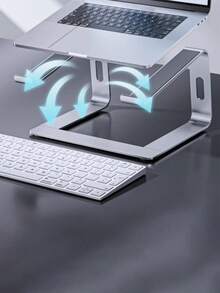 1pc Tablet Stand Holder,Portable Computer Stand,Metal Desktop Stand For IPad, Tablet, Laptop, Efficient Heat Dissipation For Daily Use - Multicolor - View 3