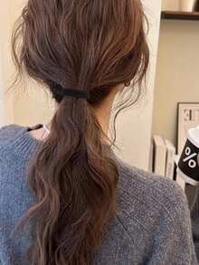 20 件 - 女士基本款高弹力马尾纯黑色发带，适合各种发型，不伤发，简约休闲发带，健身配件，发带，发饰，马尾辫固定器，发带发带。适合女性/女孩日常使用，居家、学校、海滩、工作、派对、节日、居家美容女士配饰礼品 - 彩色 - 查看 5