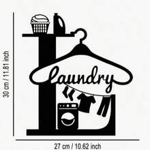 1pc Elegant Metal Wall Art Sign - Abstract Design, Suitable For Laundry Room, Perfect Home & Office Decor For Living Room, Bedroom, Patio, Kitchen - Versatile Hanging Decoration For Cafe, Bar And Farmhouse Style