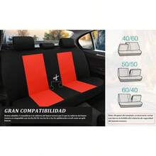 Fundas De Asiento Universales Comfort Car Covers - Rojo - Ver 7
