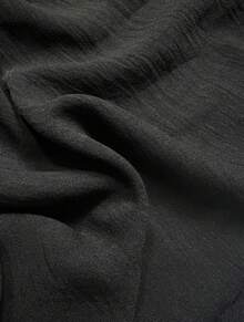 Women's Kimono With Wide Sleeves Lightweight, Versatile And Stylish For Layering Simple Casual Elegant Folded Fabric Kimono Home Evening Holiday Office Winter - 黑色 - 查看 4